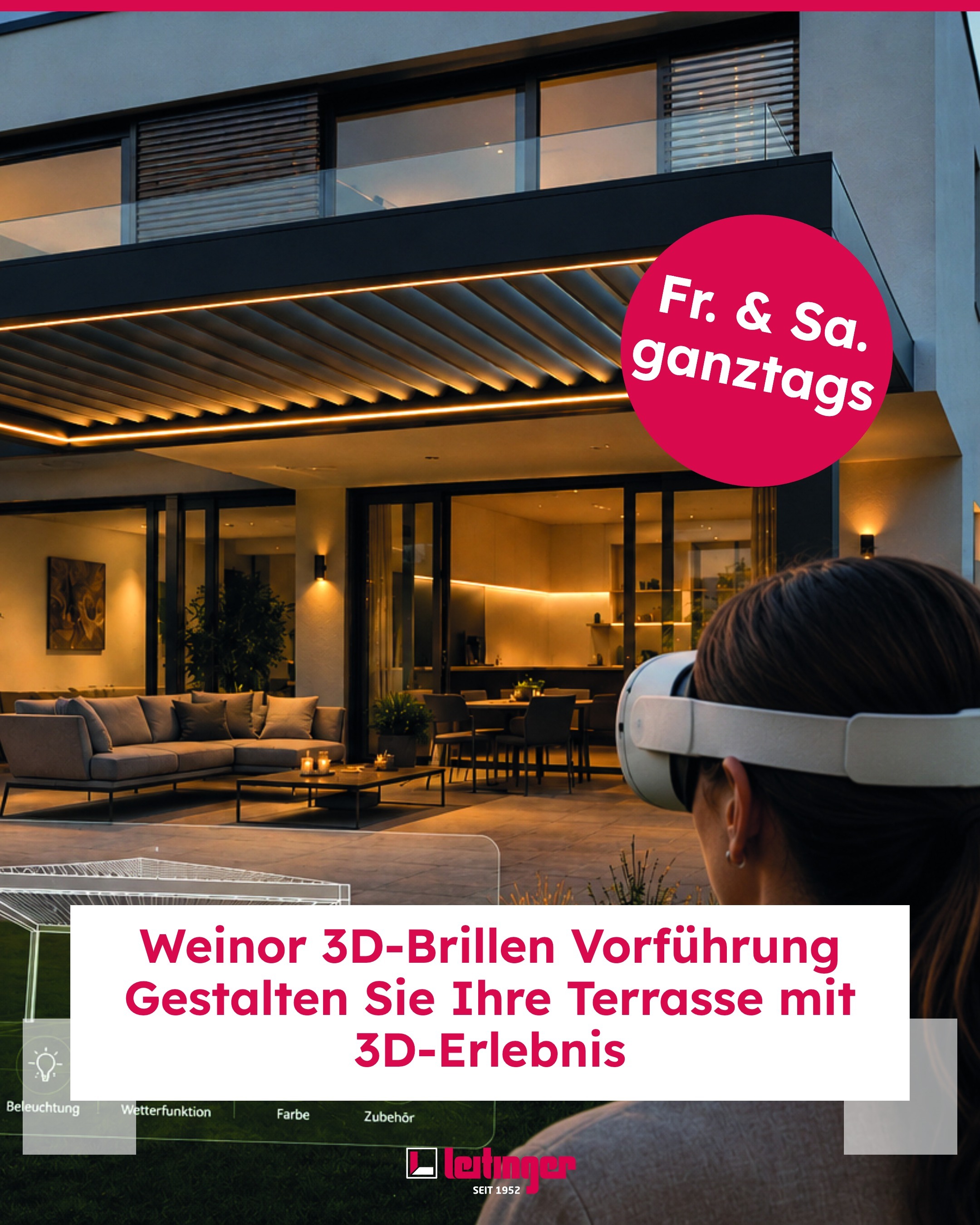 Weinor 3D-Brille Vorführung